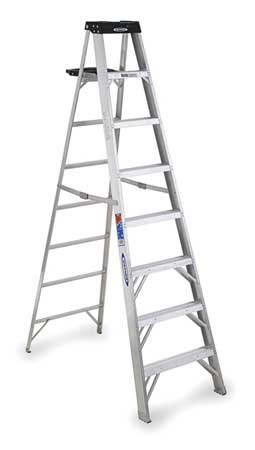 Werner 8 ft Aluminum Stepladder, 300 lb Capacity 378