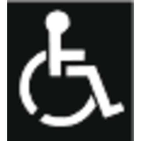 ZORO SELECT Parking Lot Symbol, Disabled, Plastic 3W635