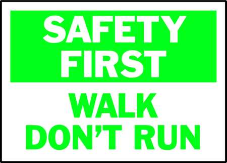 BRADY Safety Label, 3-1/2 In. H, Polyester, PK5 86305