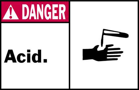 BRADY Danger Label, Instruction, 3-1/2 In. H, PK5 86787