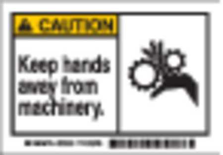 BRADY Machine/Equipment Label, 3-1/2 In. H, PK5, 86889 86889