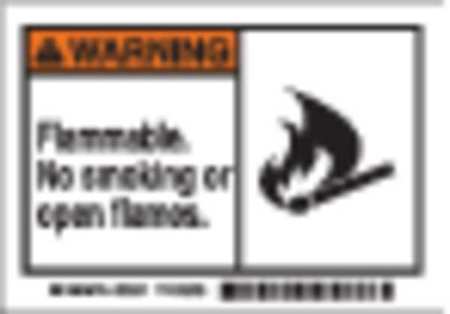 BRADY Equipment Label, 3 1/2 in Height, 5 in Width, Polyester, Horizontal Rectangle, English 86901