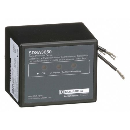 SQUARE D Surge Protection Device, 3 Phase, 347/600V AC Wye, 3 Poles, 4 Wires SDSA3650