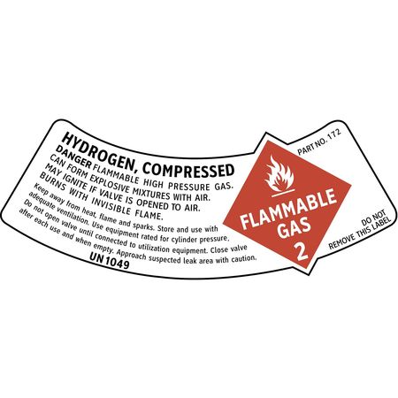 ELECTROMARK Chemical Label, 2 1/4 in Height, 6 in Width D172N