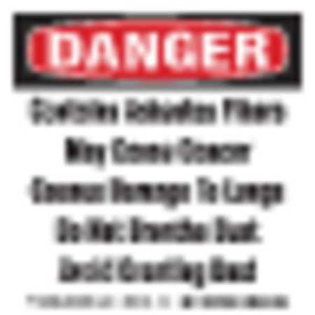 BRADY Danger Sign, 4 in Height, 4 in Width, Vinyl, Square, English 121061