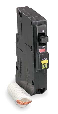 Square D Miniature Circuit Breaker, QO Series 15A, 1 Pole, 120/240V AC QO115AFI