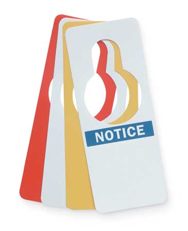 Electromark Notice Tag, 8-1/4 x 3-1/4 In, Wht, PK25 41801