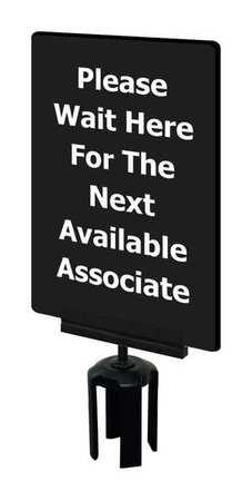 TENSABARRIER Acrylic Sign, Black S15-P-33-7X11-V-HDSB-1701-33