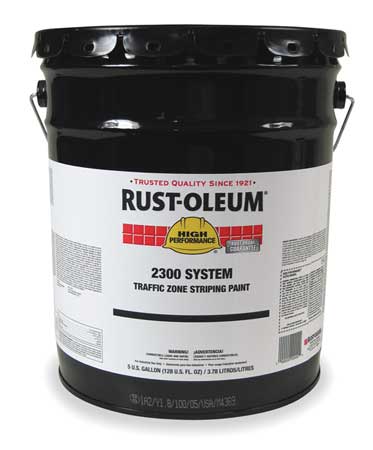 Rust-Oleum Traffic Zone Striping Paint, 5 gal., White, Water-Based 2391300