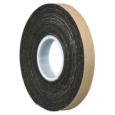 3M 3M 4496B Double Coated Foam Tape 0.5" x 5yd, Black, Width: 1/2" 4496