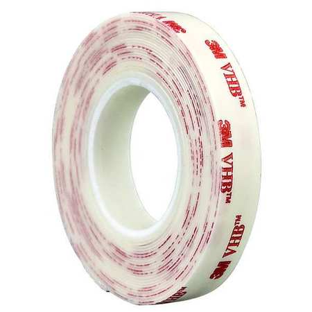 3M 3M 4930 VHB Tape 0.5" x 5yd, White, 25 mil 4930