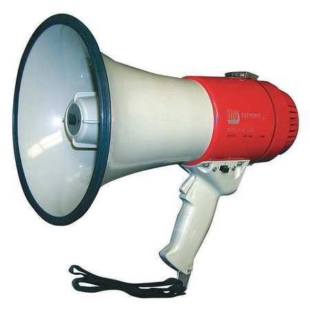 ZORO SELECT Megaphone, Dia 7 3/4 In, Range 5/8 Mile 3YML8