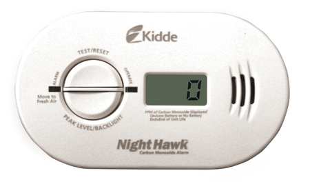 KIDDE Carbon Monoxide Alarm, Electrochemical Sensor, 85 dB @ 10 ft Audible Alert, (3) AA Batteries KN-COPP-B-LS