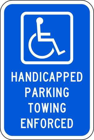 LYLE ADA Handicapped Parking Sign, 18" x 12, HC-011-12HA HC-011-12HA