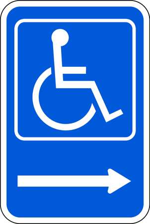 Lyle ADA Handicapped Parking Sign, 18" x 12, HC-014R-12HA HC-014R-12HA