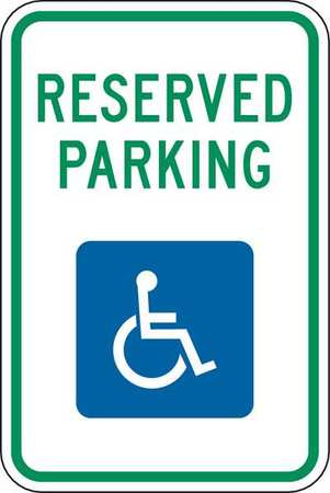 LYLE Reserved Parking Parking Sign, 18" x 12, R7-8-12HA R7-8-12HA