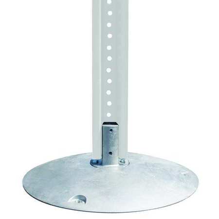 TAPCO Silver Aluminum Bolt-Down Sign Base ; ft. Aluminum 037-00001