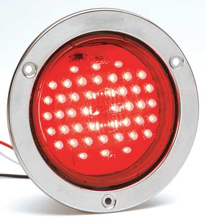 Maxxima Stop/Tail/Turn Light, LED, Red, Round, 4 Dia 3YXU6