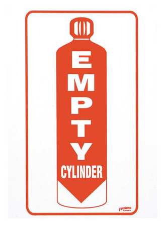 BRADY Cylinder Label, Magnetic, Empty Cylinder SM573E