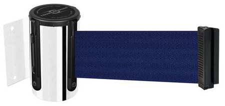 TENSABARRIER Belt Barrier, Chrome, Belt Color Blue 896-STD-1P-MAX-NO-L5X-C