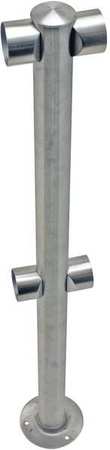 TENSABARRIER Adapta-Rail, Center Post, Polished Chrome ADAPTARAIL-2L-5-36-CEN-1P