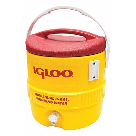Igloo Beverage Dispenser, 3 gal Cooler Capacity, 14 in Exterior Ht, 13 1/2 in, Yellow 431