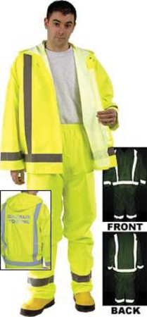 Mcr Safety Hi-Vis Rain Pants, Hi-Vis Yellow/Green, XL 500RPWXL