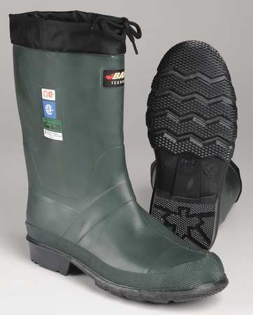 Baffin Size 7 Men's Steel Rubber Boot, Green 8563-0000-394
