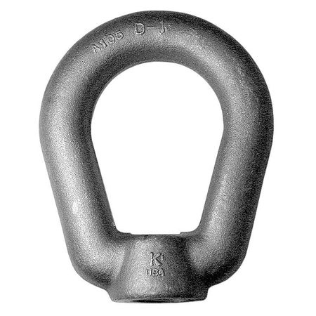 KEN FORGING Oval Eye Nut, 7/8"-9 Thread Size, 1 in Thread Lg, Steel, Black Oxide EN-9