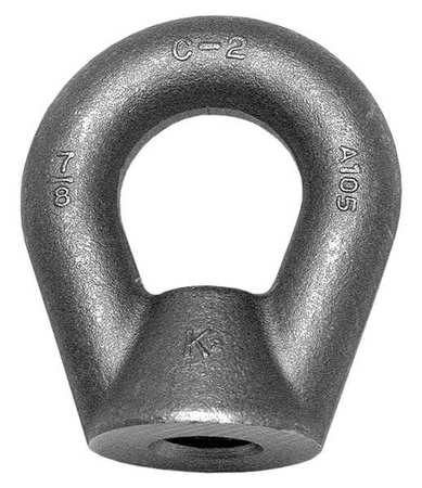 Ken Forging Oval Eye Nut, 1-1/4"-7 Thread Size, 2-7/32 in Thread Lg, Steel, Black Oxide EN-12-HD