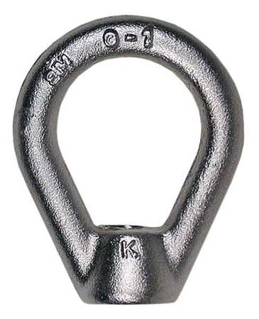 Ken Forging Oval Eye Nut, 1/2"-13 Thread Size, 5/8 in Thread Lg, 316 Stainless Steel, Plain EN-5-316SS