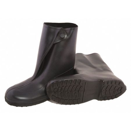 Tingley Overboots, Mens, 2XL, Button, Black, Rubber, PR 1400