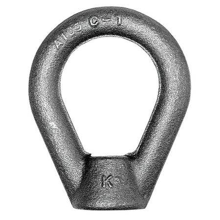 Ken Forging Oval Eye Nut, 3/4"-10 Thread Size, 3/4 in Thread Lg, Steel, Black Oxide EN-8