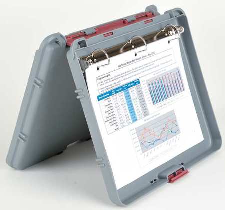 Zoro Select 8-1/2" x 11" Portable Storage Clipboard, Gray 00480
