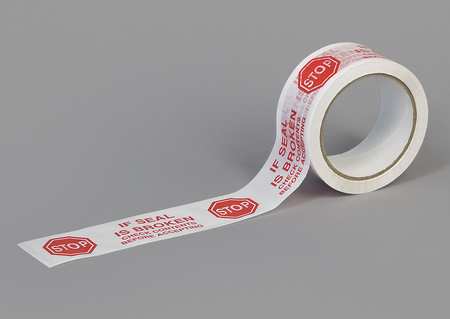TAPECASE Carton Sealing Tape, Red/White, 2In x 55Yd 15C751