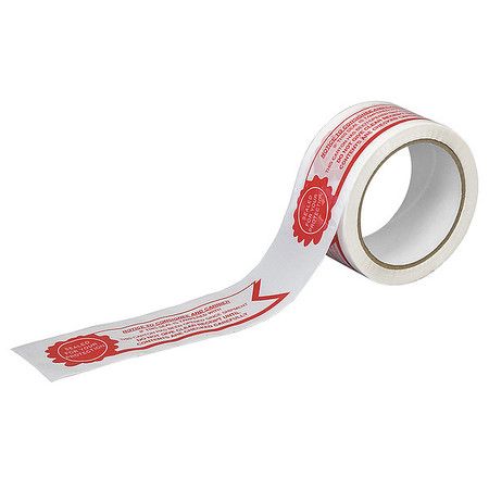 TAPECASE Carton Sealing Tape, Red/White, 2In x 55Yd 15C760