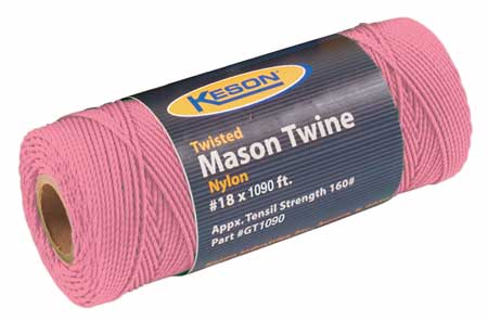 Keson MASON TWINE 1090 FT L NYLON PINK PT1090