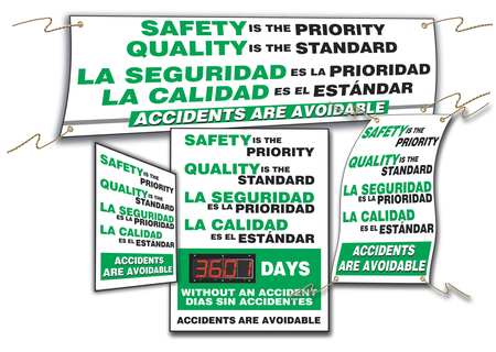 Accuform Quality Control Sign, 28 x 20In, BW/GRN, AL SBMSK434