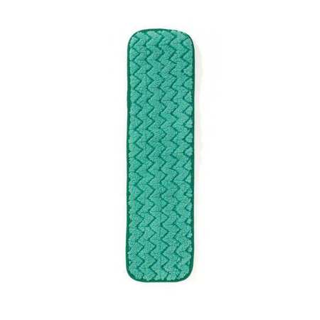 RUBBERMAID COMMERCIAL 18 in L Dust Mop, Hook-and-Loop Connection, Pad End, Green, Microfiber, FGQ41200GR00 FGQ41200GR00