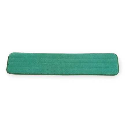 RUBBERMAID COMMERCIAL 24 in L Dust Mop, Hook-and-Loop Connection, Pad End, Green, Microfiber, FGQ42400GR00 FGQ42400GR00