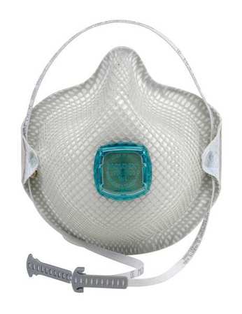Moldex N100 Disposable Respirator w/ Valve, S, White, PK5 2731N100