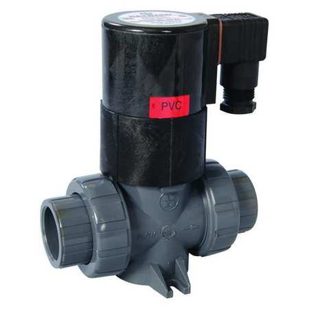 HAYWARD FLOW CONTROL 120VAC PVC Solenoid Valve, Normally Closed, 3/4 in Pipe Size SV10075STE
