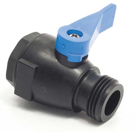 ZORO SELECT 3/4" FGHT x MGHT PVC Ball Valve Inline 7050090