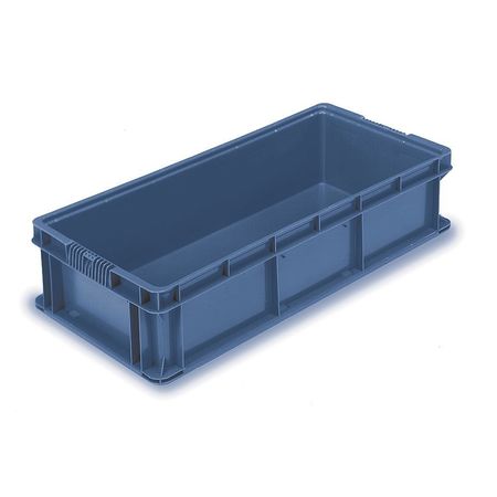 Orbis Straight Wall Container, Blue, Plastic, 32 in L, 15 in W, 7 1/2 in H, 1.5 cu ft Volume Capacity SO3215-7 Blue