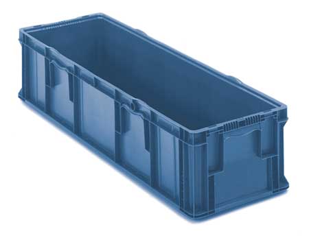 Orbis Straight Wall Container, Blue, Plastic, 48 in L, 15 in W, 10 3/4 in H, 3.5 cu ft Volume Capacity SO4815-11 Blue
