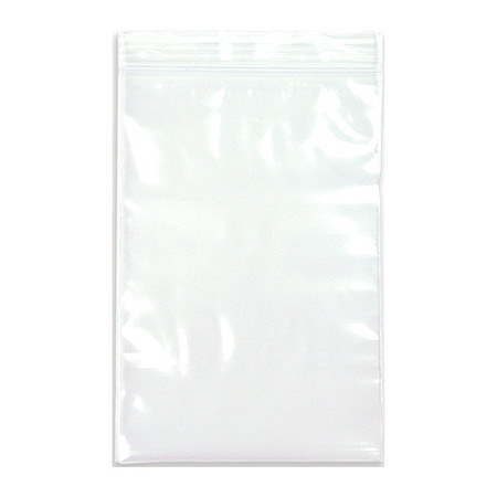ZORO SELECT Reclosable Poly Bag Zipper Seal 24" x 14", 4 mil, Clear, Pk250 3CUA2