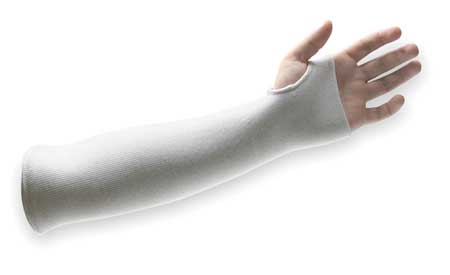 HONEYWELL Cut-Resistant Sleeve, Thumbhole, Cut Level A4, HPPE Material, 18 in L, White CTSS-2-18TH