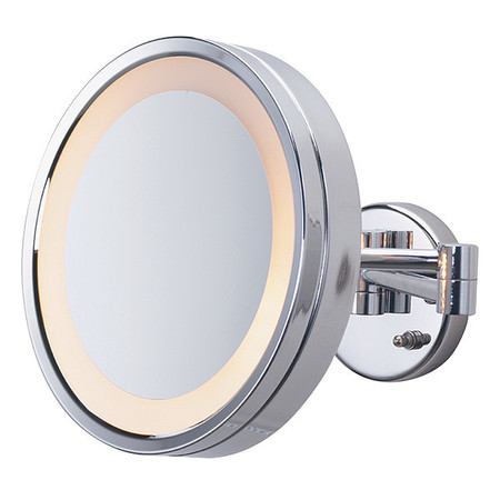 SEE ALL INDUSTRIES 11" W, Chrome Lighted Makeup Mirror HLCSA1095