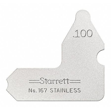 STARRETT Radius Gage 100 Formerly Pt22969 167-100
