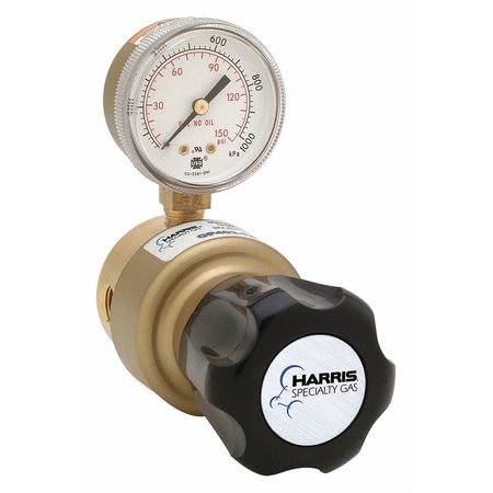 HARRIS Specialty Gas Regulator, Single Stage, 1/4 in FNPT, 0 to 125 psi, Use With: Non-Corrosive 403125000D